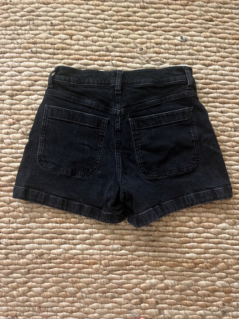 Madewell Black Denim Patch-Pocket Shorts - Picture 2 of 3